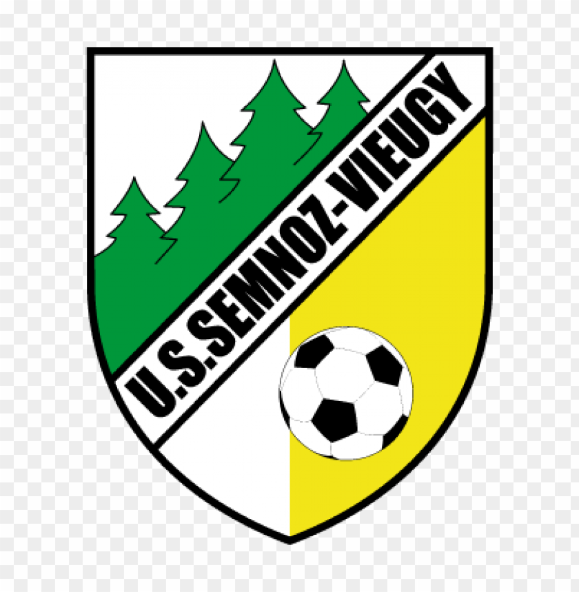 U.S. Semnoz-Vieugy, soccer club logo, sports emblem, football team, green and yellow colors