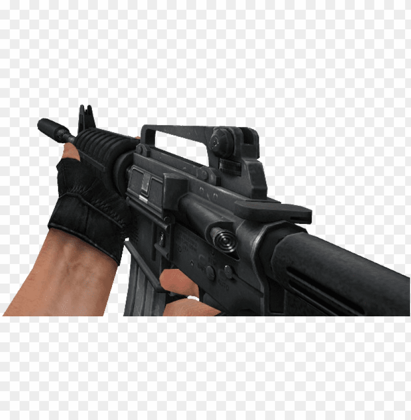 v m4a1 source sil - guns in hand PNG image with transparent background@toppng.com