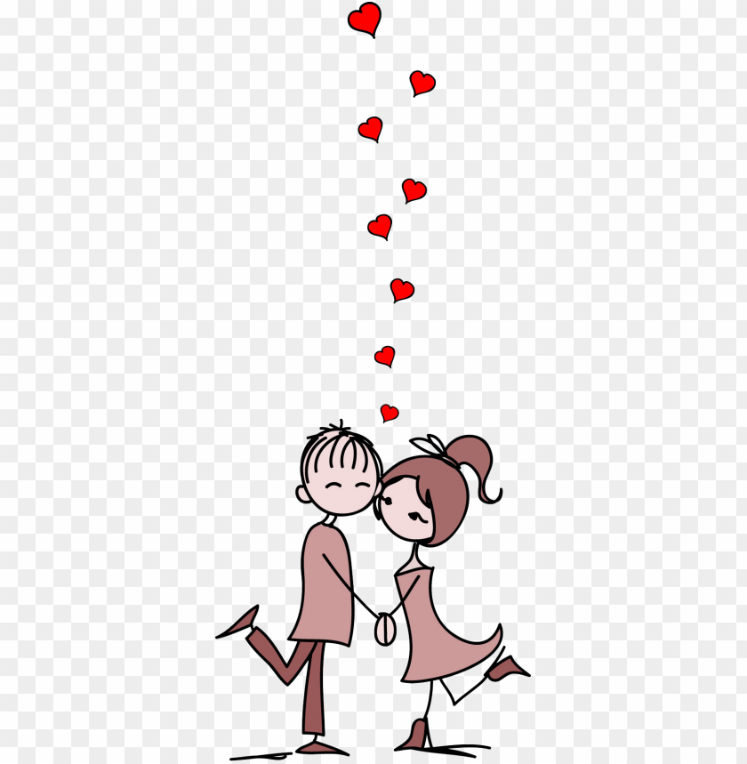 Valentine Romance Clipart Cartoon Couple In Love PNG Image With Transparent Background