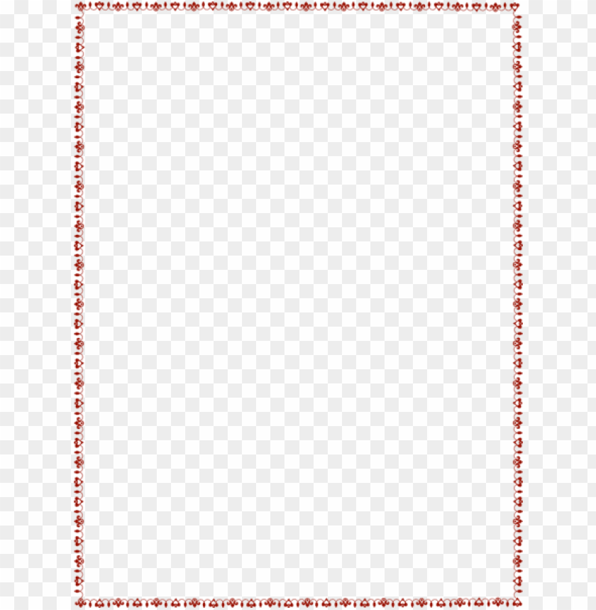 Valentines Border Transparent Png Clip Art Image - Thin Red Page Border PNG  Transparent With Clear Background ID 221572