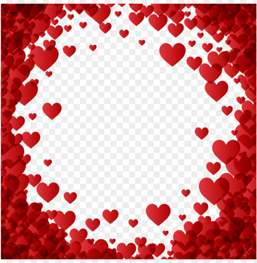Download valentine's day heart border frame transparent png images  background | TOPpng
