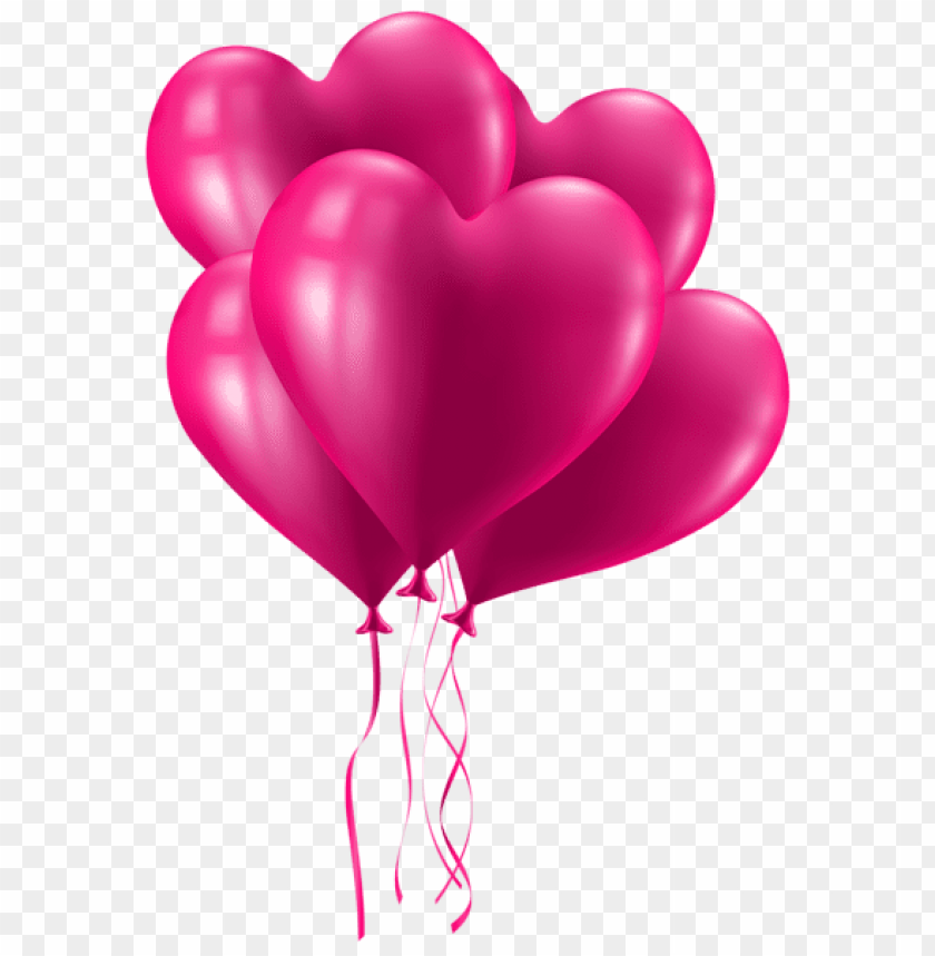valentines day pink heart balloons png images background -  image ID is 43835