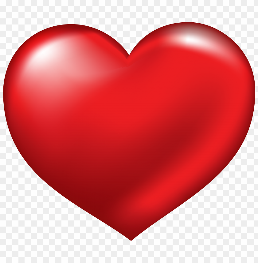 Valentine's Day Red Love Heart PNG Image With Transparent Background