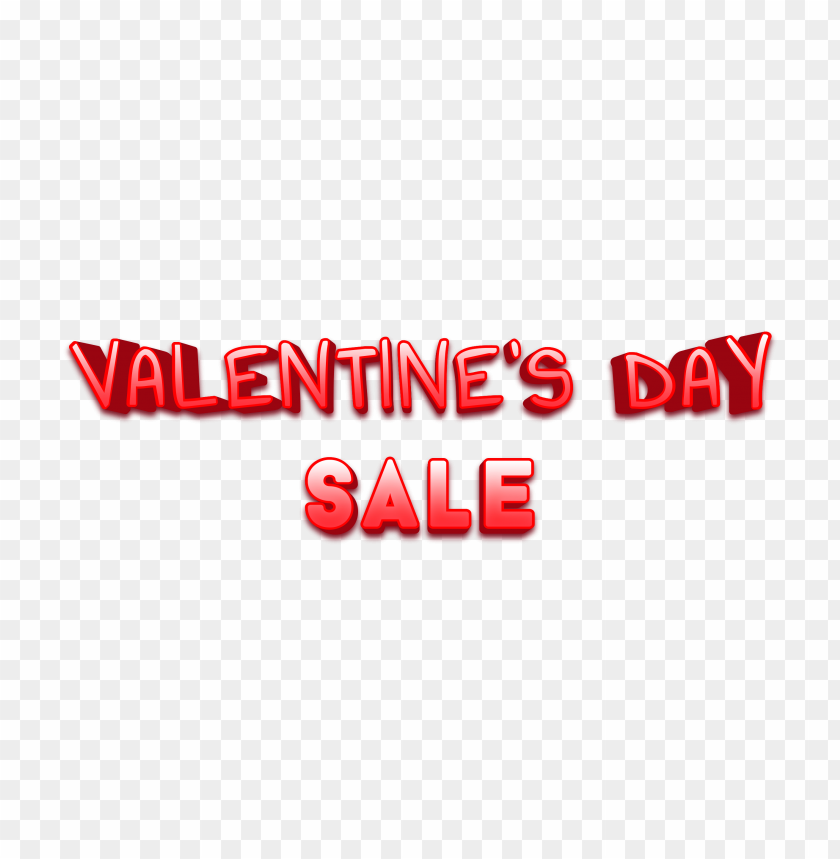 valentine's day sale red 3d text hd PNG image with transparent background@toppng.com