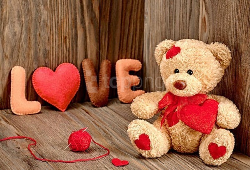 valentine'swith love and teddy bear background best stock photos | TOPpng