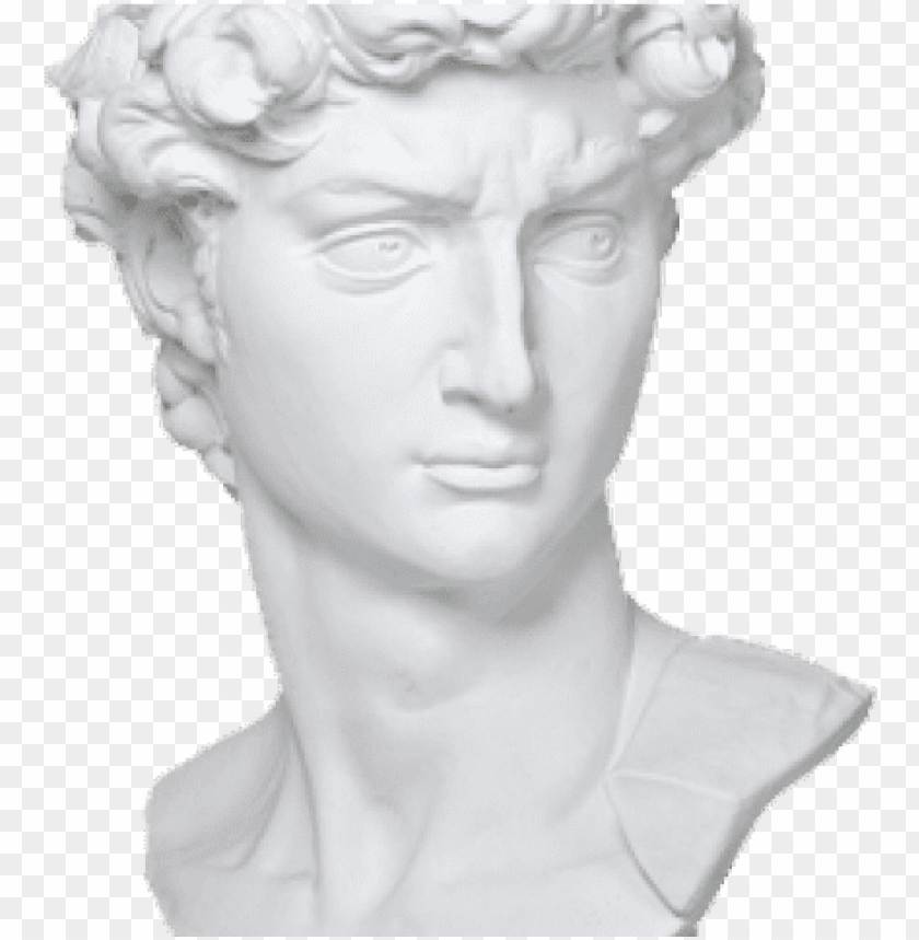 Vaporwave Clipart Bust David Aesthetic Statue Head Png Image