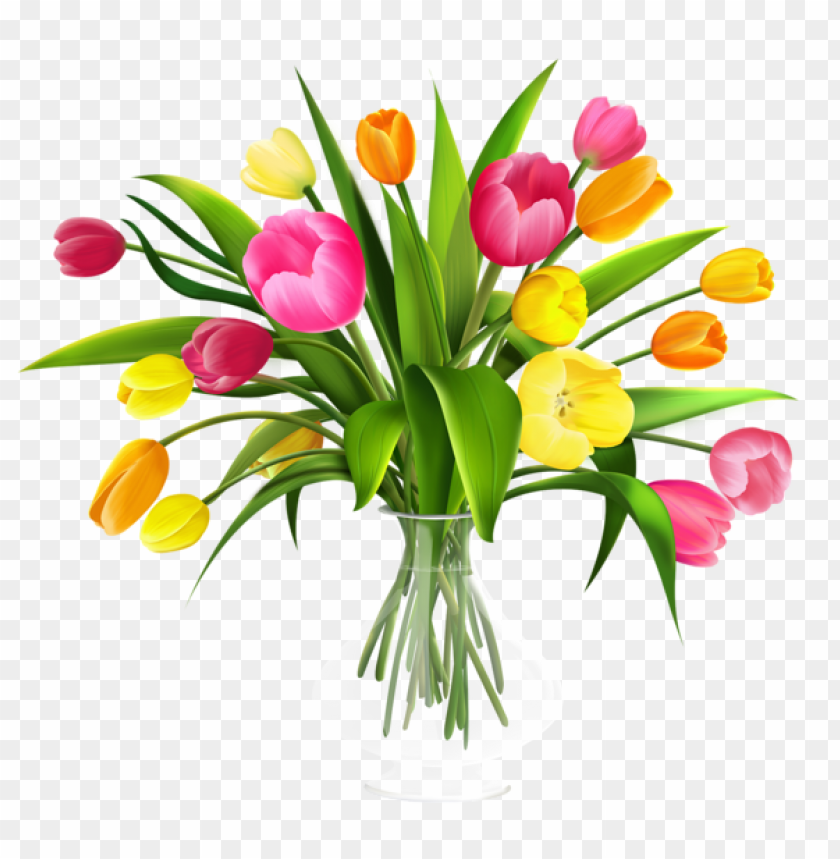 vase with tulips