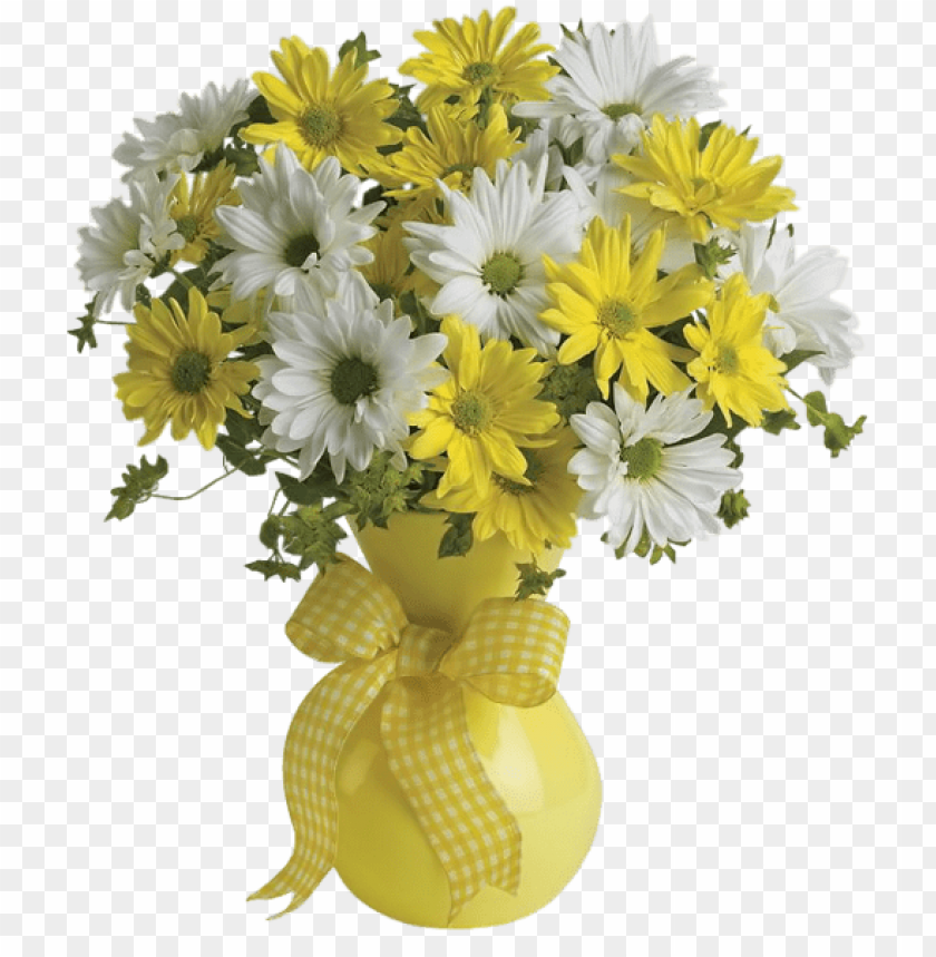 vase with yellow and white daisiespicture
