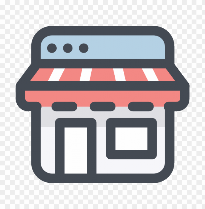 vector flat market store shop icon free PNG image with transparent background@toppng.com