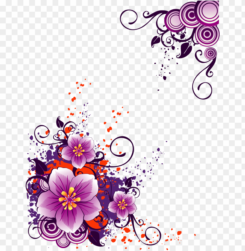 Vector Flowers Cdr Free Floral Swirls Wallpaper Swirls Png Image