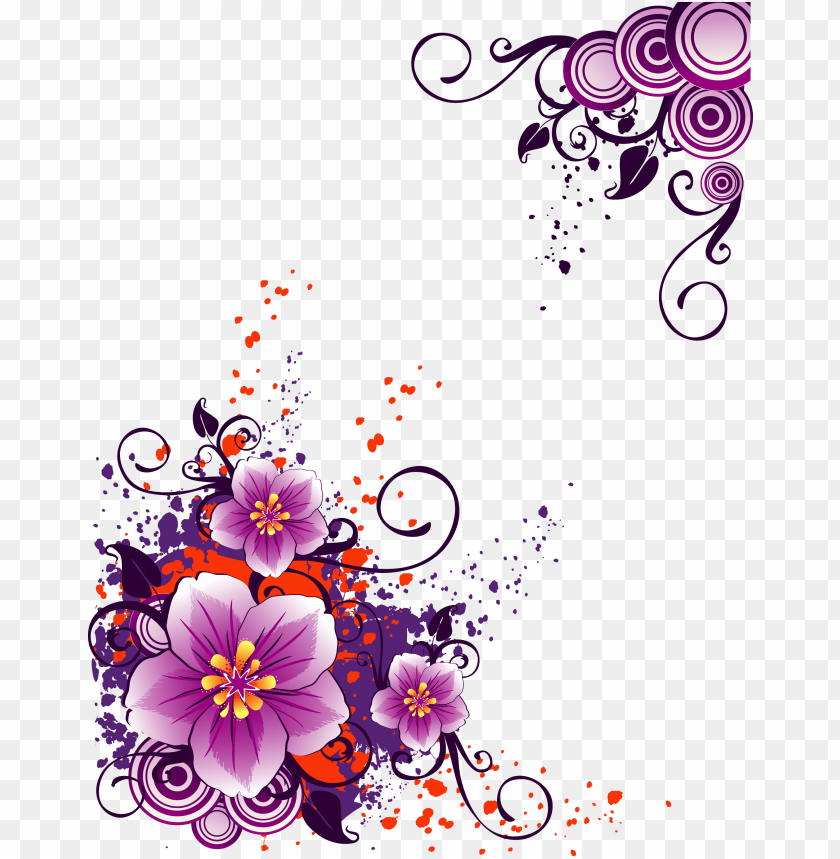 Vector Flowers Cdr Free Floral Swirls Wallpaper Swirls Png Image With Transparent Background Toppng