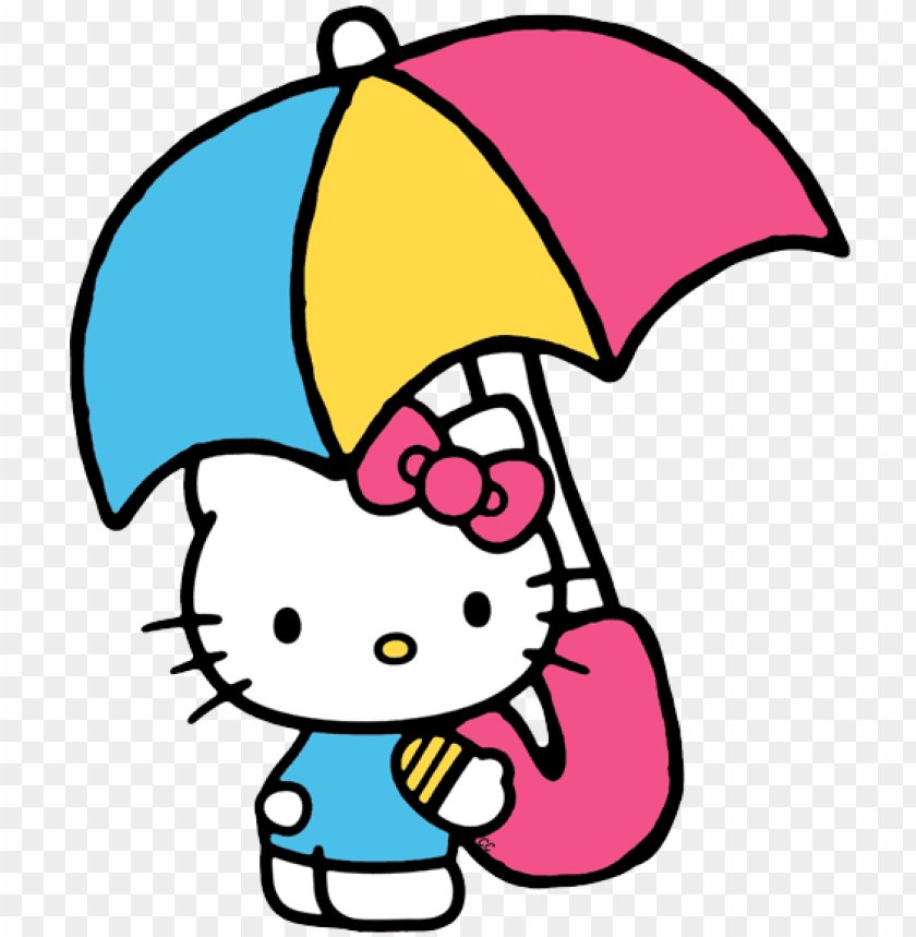 vector freeuse download clip art cartoon umbrella - hello kitty without  background PNG image with transparent background | TOPpng