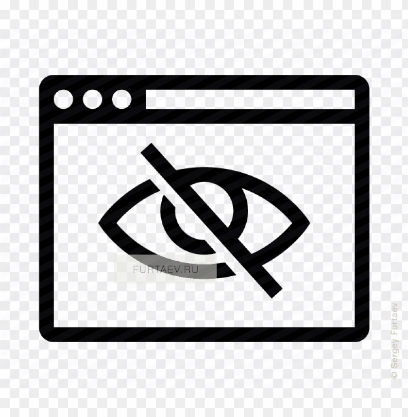 vector icon of web browser with crossed out eye inside web development vector icon png - Free PNG Images ID 125928