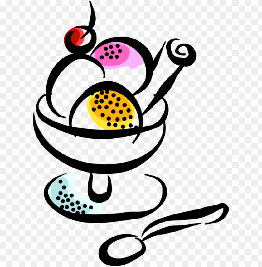 vector illustration of bowl of dessert ice cream gelato -, dessert