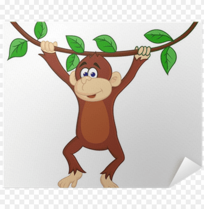 monkey on vine clipart