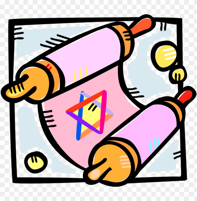 vector illustration of jewish hebrew sefer torah parchment PNG image with transparent background@toppng.com