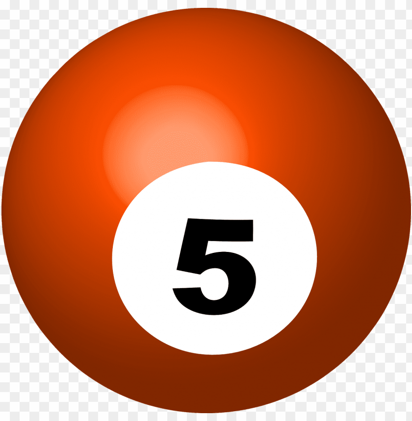 vector library billiard ball bola free on dumielauxepices pool ball number 5 PNG transparent with Clear Background ID 199631