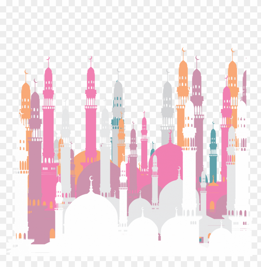 free PNG vector mosque colorful islamic PNG image with transparent background PNG images transparent