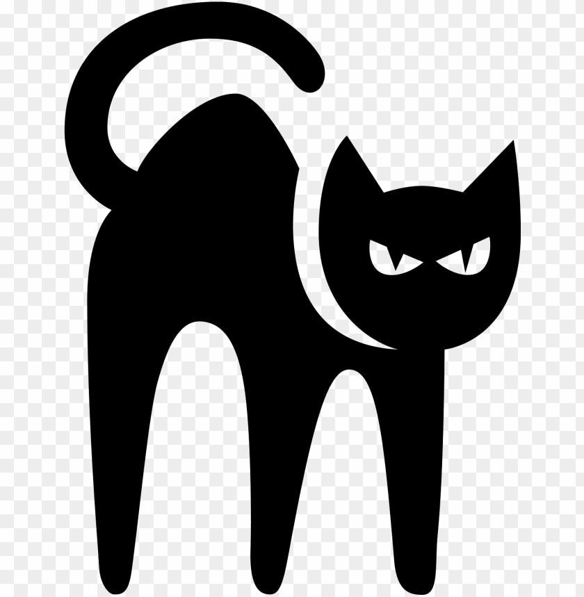 Halloween black cat flat single icon Royalty Free Vector