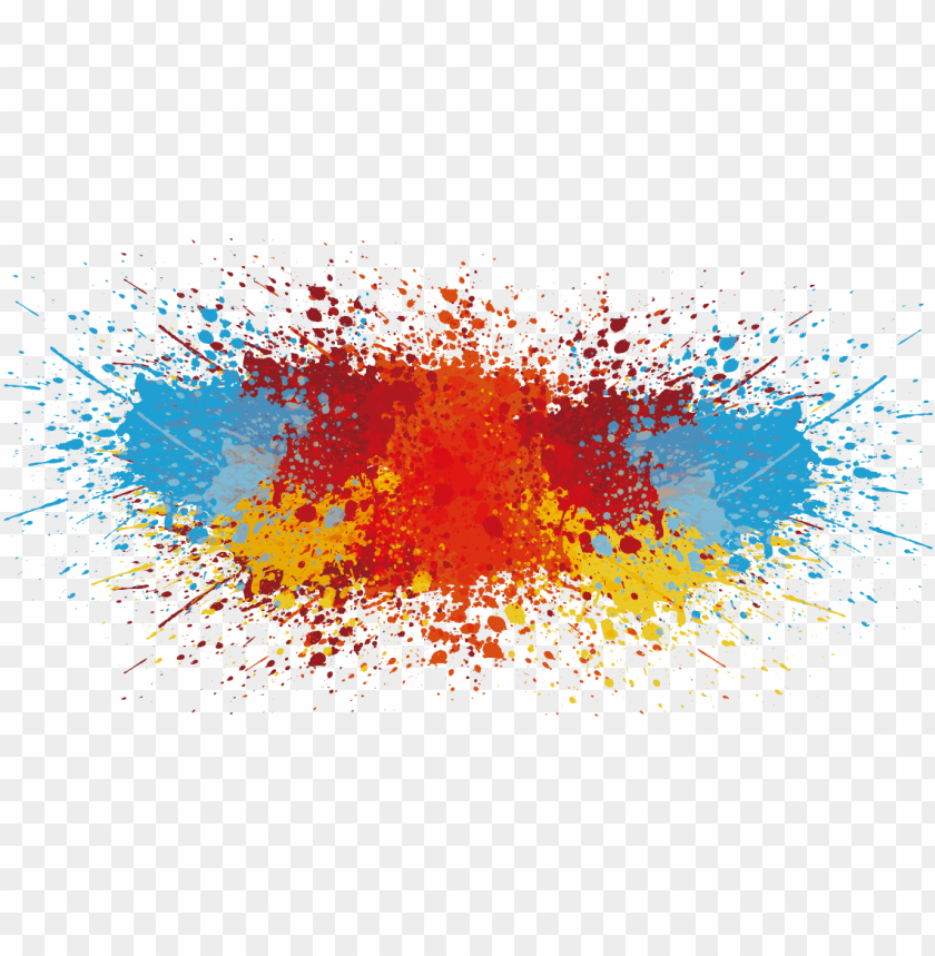 Vector Splash Color - Color Splash Frame PNG Transparent Background