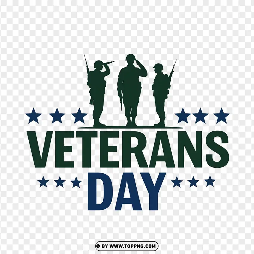 Veterans Day Silhouette Tribute Design PNG Transparent Background