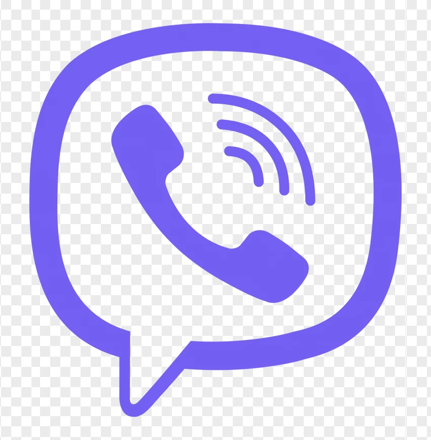 Viber Outlined Icon Logo PNG Transparent Background