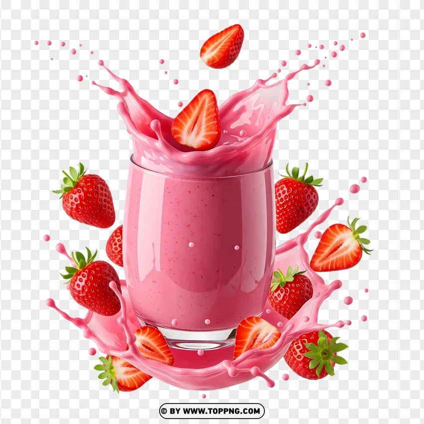 Vibrant Pink Shake Splash Motion PNG Transparent Background