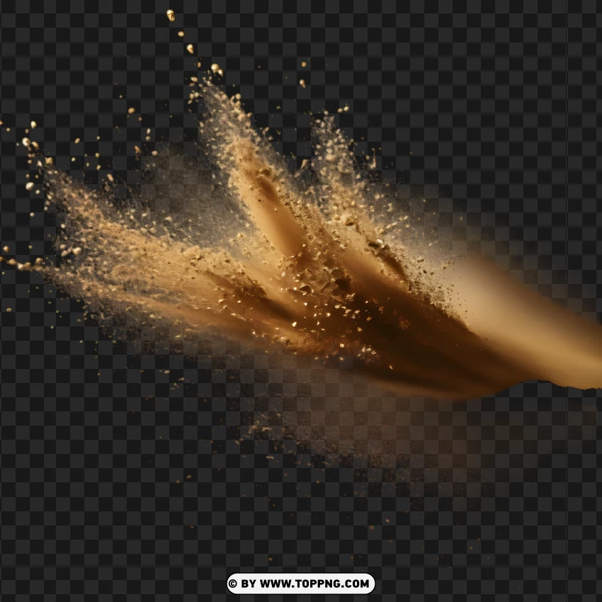 Vibrant Wet Sand Spray Effect PNG Transparent Background