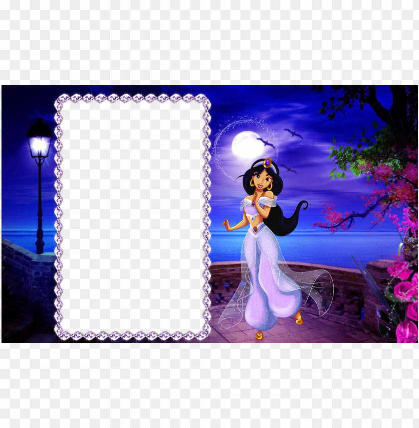 view full size princess jasmine photo frame PNG transparent with Clear Background ID 274269