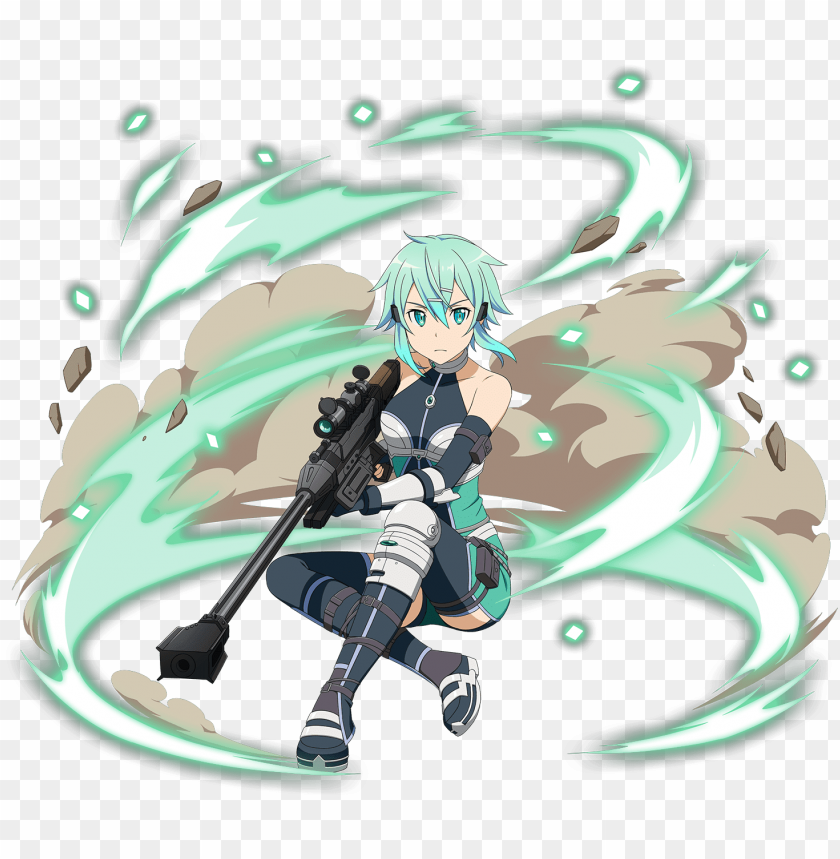 View Fullsize Sinon Image - Sword Art Online Memory Defrag Ggo PNG Transparent With Clear Background ID 267740