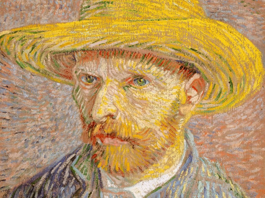 Vincent Van Gogh, Self-portrait With A Straw Hat, Portrait, Artist Png - Free PNG Images
