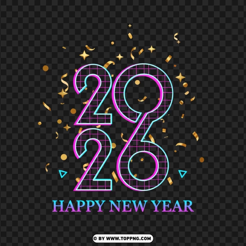 Vintage 2026 Nostalgic Design PNG Transparent Background