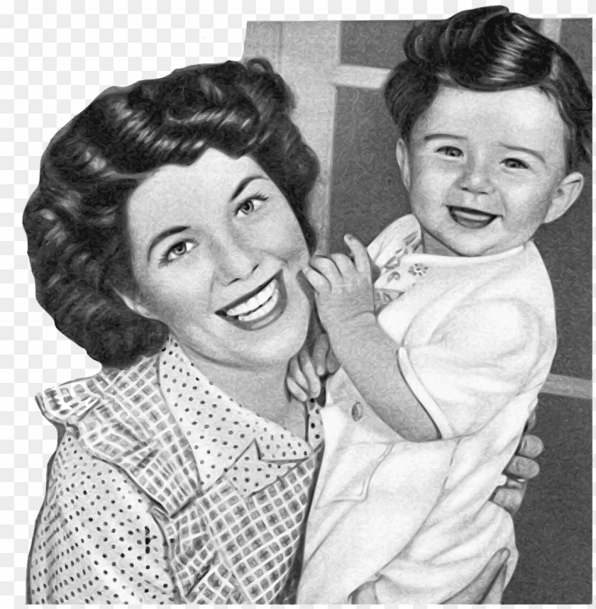 Download vintage mother and son png images background@toppng.com