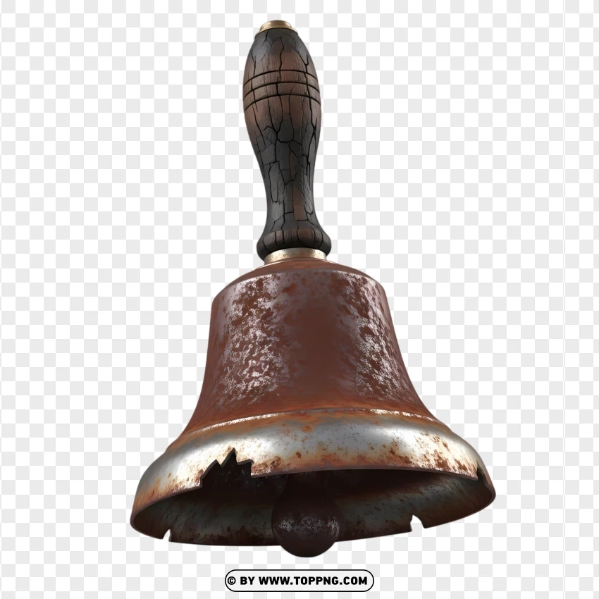 Vintage School Bell PNG Transparent Background