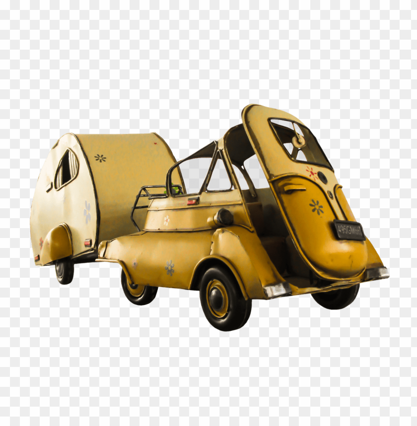 transport, cars, various cars, vintage small car with camper, 
