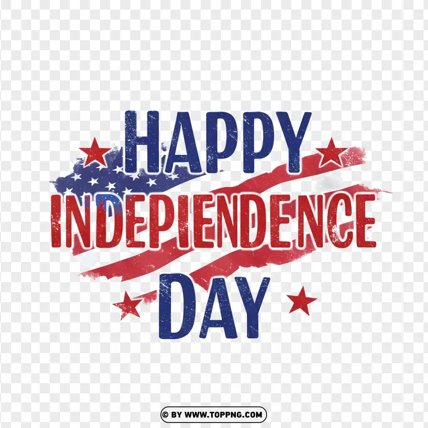 Happy Independence Day With Fireworks PNG Transparent Background