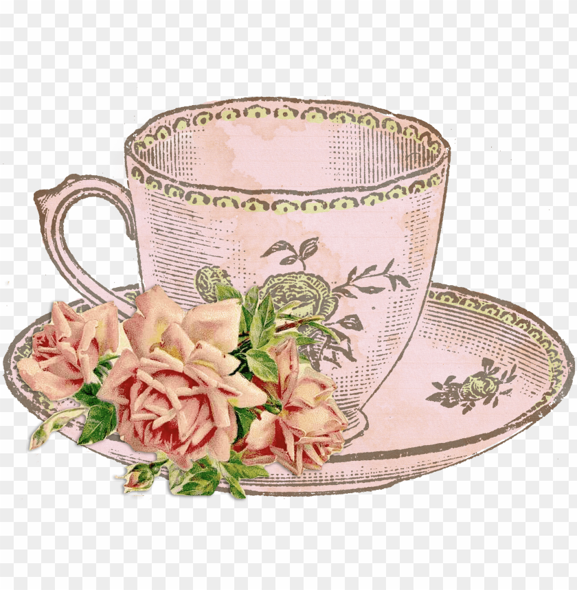 vintage tea cup PNG image with transparent background@toppng.com