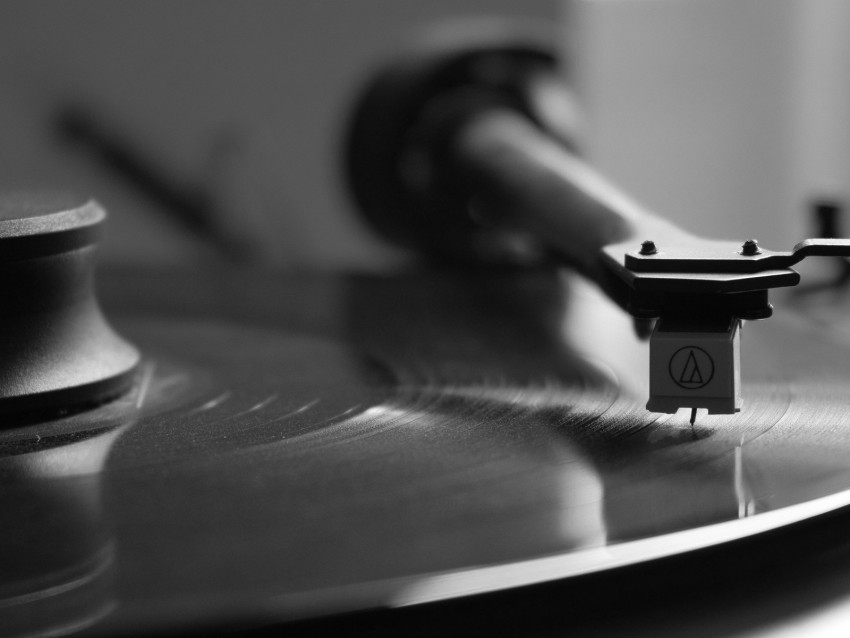 vinyl, vinyl player, bw, cartridge, tonearm, needle, track