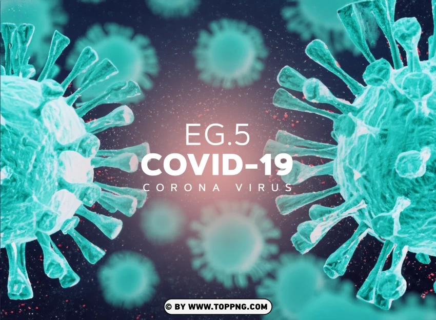 Visualizing EG.5 Variant Corona Virus Background with Red Blurred Bacteria, EG-5 ,COVID-19, Marburg Virus, Virus, Deadly, Pathogen