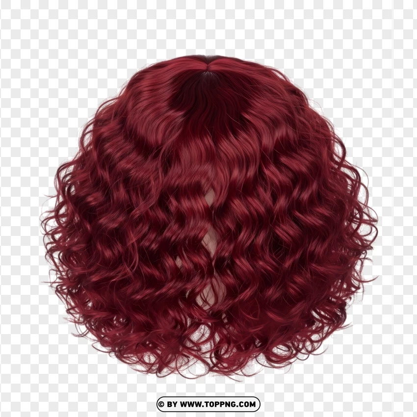 Red voluminous curly bob – short, full-bodied