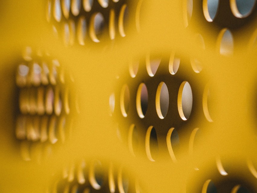 wall, circles, spots, yellow
