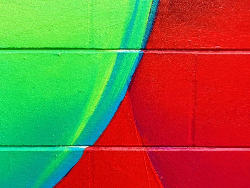 wall, paint, shades, lines, green, red, blue