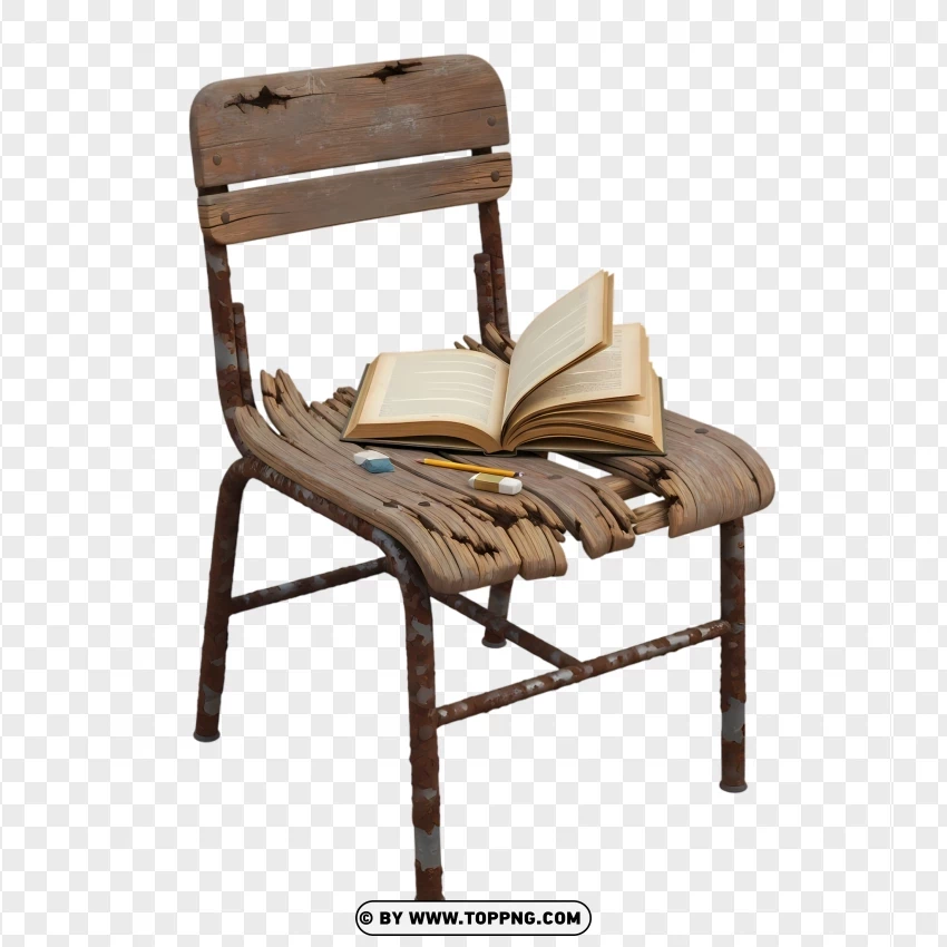 Warped Seat And Corroded Metal PNG Transparent Background