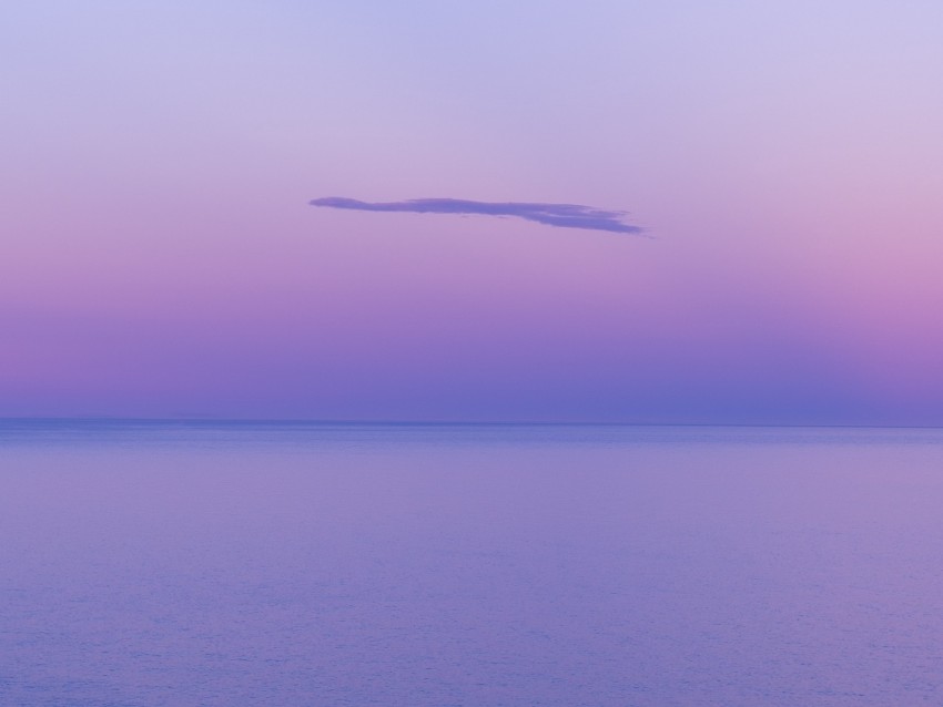water, cloud, horizon, purple, haze