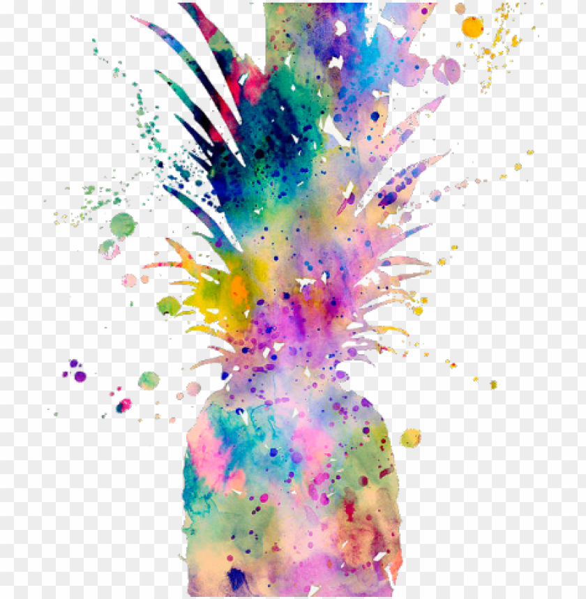 water color and pineapple tattoo PNG image with transparent background |  TOPpng
