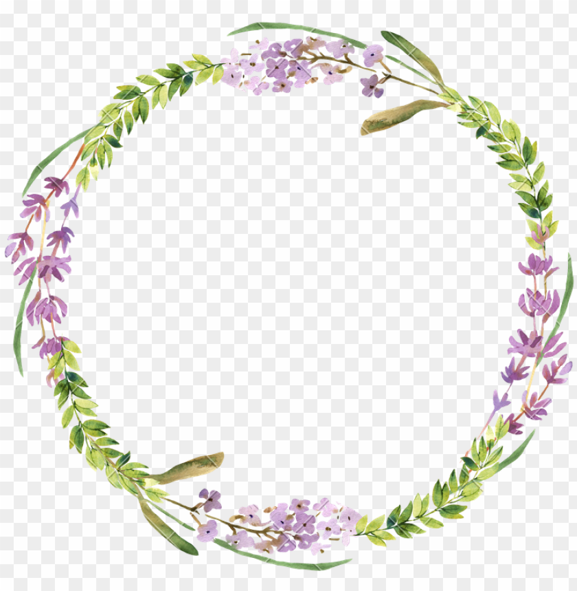 free PNG water color wreath png - watercolor lavender wreath PNG image with transparent background PNG images transparent