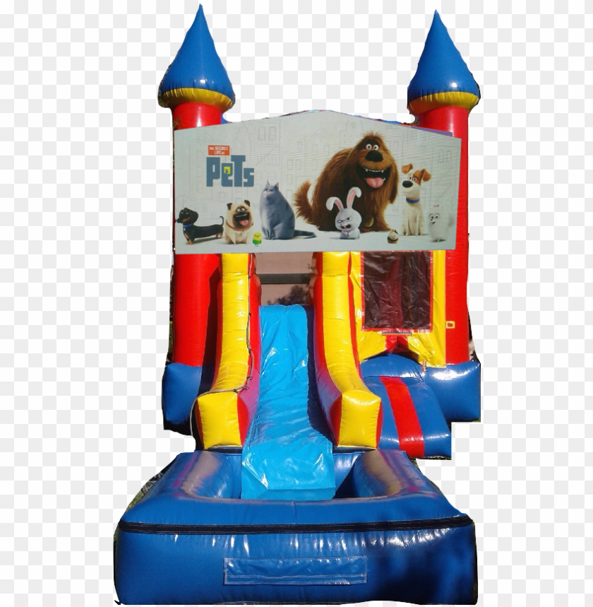 water slide castle combo front jumper the secret life PNG image with transparent background@toppng.com