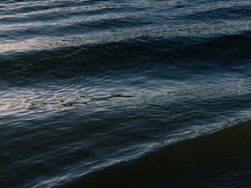 water, waves, ripples, surface, dark