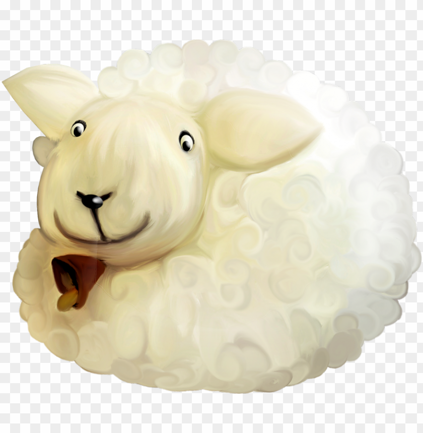 watercolor cartoon sheep clipart PNG image with transparent background@toppng.com