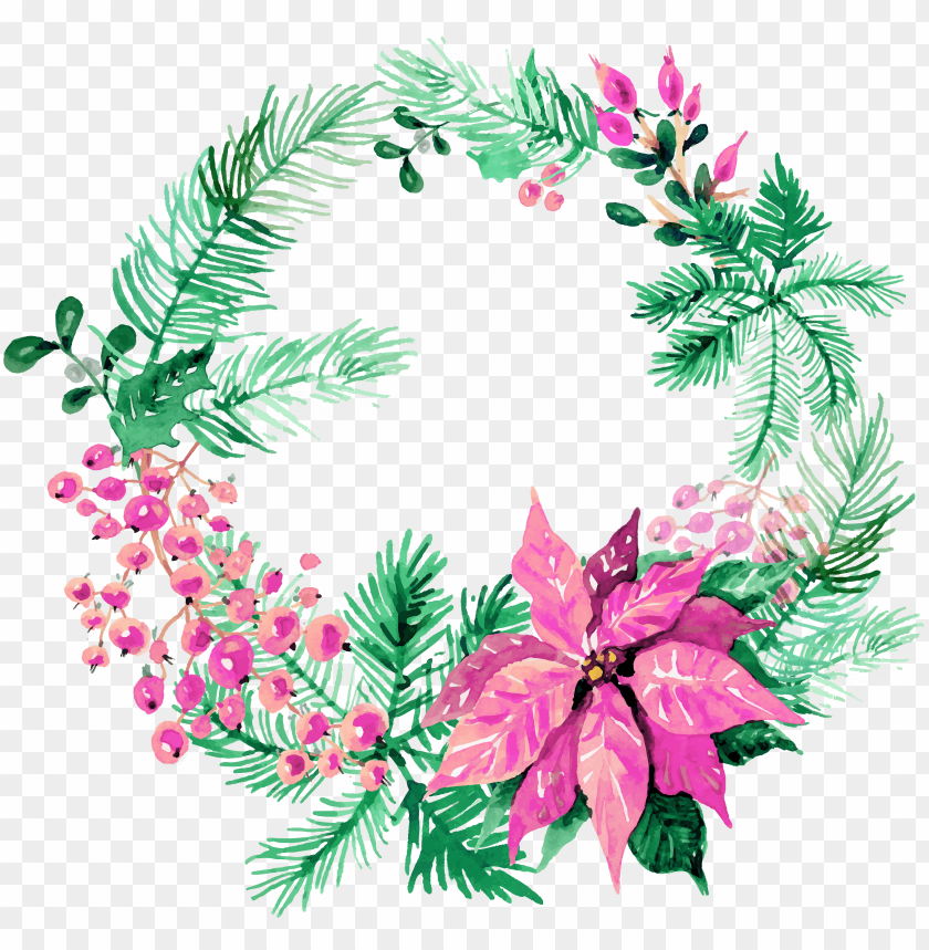 christmas wreath, christmas wreath vector, watercolor wreath, christmas ornament, christmas present, christmas bow